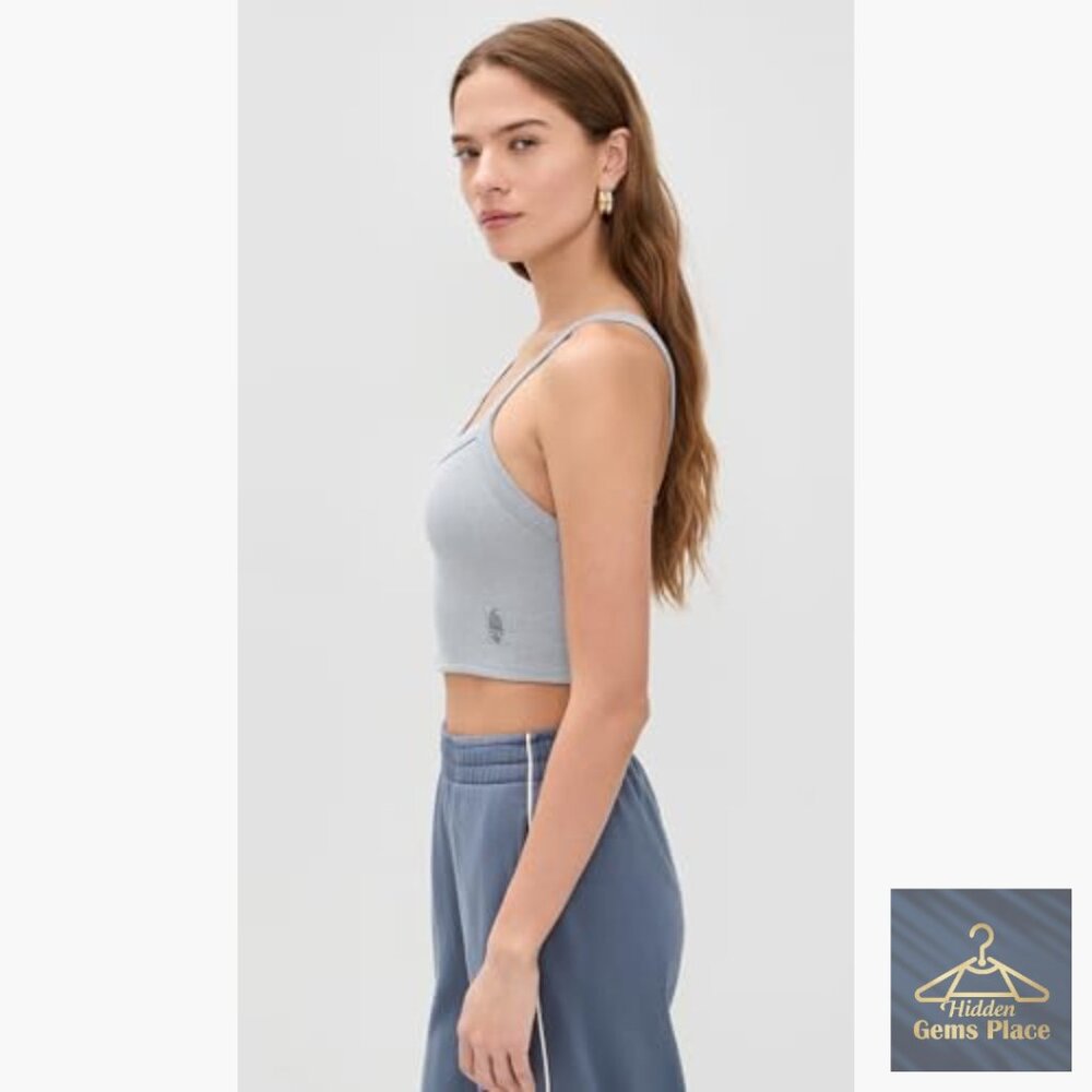 Stretchy Knit Cami Top with Square Neckline for Activewear - Picture 5 of 6